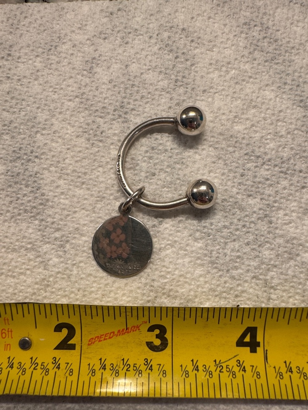 Tiffany & Co. Silver Round Charm Keychain RTT (return to) Vintage Retired - Picture 10 of 11